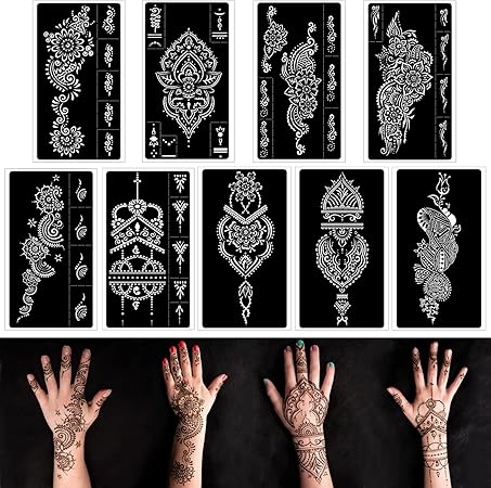 Waterproof 3 Pac Of Henna Sticker