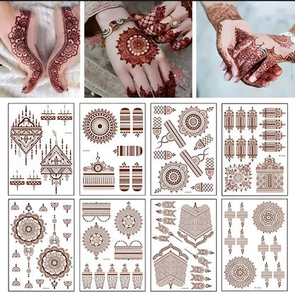Waterproof 3 Pac Of Henna Sticker