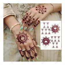 Waterproof 3 Pac Of Henna Sticker